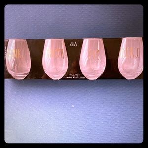 Rae Dunn Stemless Wine Glasses